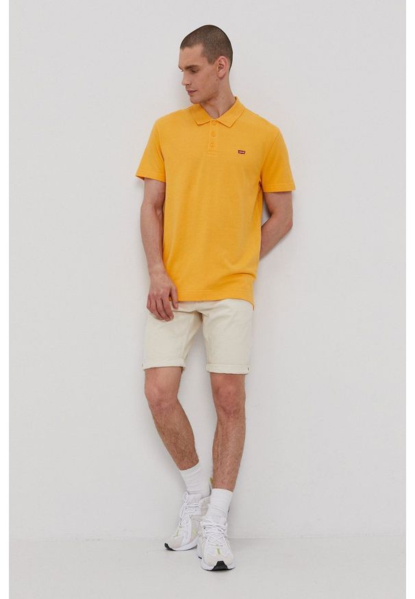 Levi's® - Levi's - Polo. Okazja: na co dzień, na spotkanie biznesowe. Typ kołnierza: polo. Kolor: pomarańczowy. Materiał: bawełna, dzianina. Długość: krótkie. Wzór: gładki. Styl: biznesowy, casual