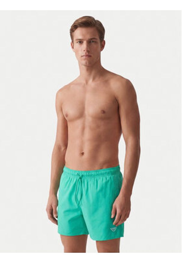 Emporio Armani Szorty kąpielowe EM000583 AF20424 U7308 Zielony Regular Fit. Kolor: zielony. Materiał: syntetyk