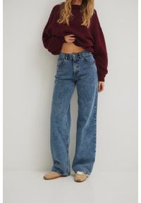 Marsala - Spodnie jeansowe w kolorze DARK DENIM - MANHATTAN -L. Okazja: na co dzień. Materiał: jeans, denim. Wzór: haft, aplikacja. Styl: casual, elegancki #1