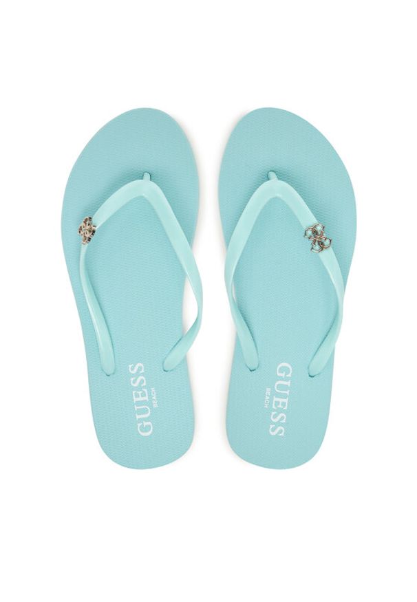 Guess Japonki E6GZ14 BB00F Turkusowy. Kolor: turkusowy. Materiał: syntetyk