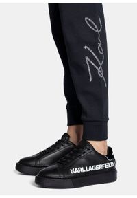 Spodnie dresowe damskie czarne Karl Lagerfeld Karl Signature. Kolor: czarny. Materiał: dresówka #2