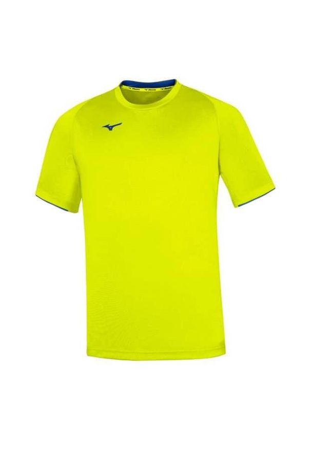 Koszulka Mizuno Core. Kolor: niebieski, wielokolorowy, żółty. Sport: fitness
