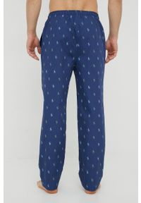 Polo Ralph Lauren spodnie piżamowe bawełniane kolor granatowy wzorzysta. Kolor: niebieski. Materiał: bawełna
