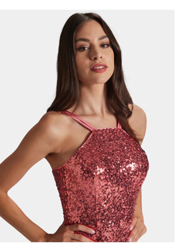 Swing Sukienka wieczorowa 5AG05100 Różowy Slim Fit. Kolor: różowy. Materiał: syntetyk. Styl: wizytowy