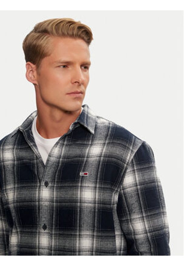 Tommy Jeans Koszula DM0DM19651 Granatowy Regular Fit. Kolor: niebieski. Materiał: bawełna