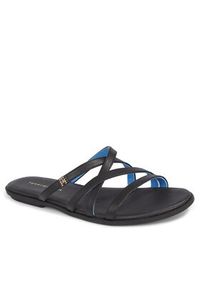 TOMMY HILFIGER - Tommy Hilfiger Klapki Th Strap Flat Sandal FW0FW08067 Czarny. Kolor: czarny