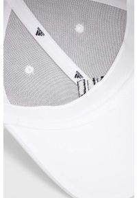 adidas Performance czapka z daszkiem kolor biały z aplikacją. Kolor: biały. Materiał: włókno, materiał. Wzór: aplikacja #4