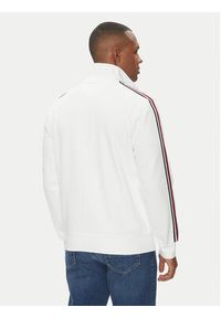 TOMMY HILFIGER - Tommy Hilfiger Bluza Global Stripe MW0MW38686 Biały Regular Fit. Kolor: biały. Materiał: bawełna