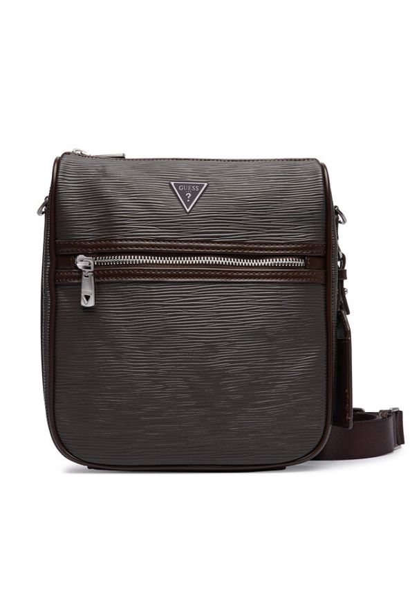 Guess Saszetka HMMIPW P6217 Brązowy ciemny. Kolor: brązowy. Materiał: skóra