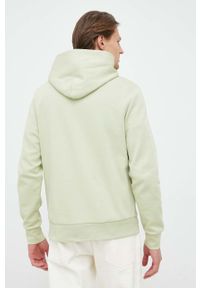 Calvin Klein bluza męska kolor zielony z kapturem gładka. Typ kołnierza: kaptur. Kolor: zielony. Materiał: dzianina. Wzór: gładki #4