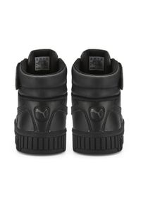 Puma - Damskie sneakersy Carina 2.0 Mid PUMA Black Dark Shadow Gray. Okazja: na plażę. Kolor: czarny, szary, wielokolorowy. Materiał: guma, syntetyk, materiał. Sezon: lato. Sport: turystyka piesza