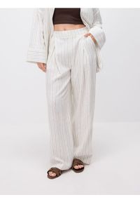 Reserved - Wzorzyste spodnie z lnem - wielobarwny. Materiał: len #1