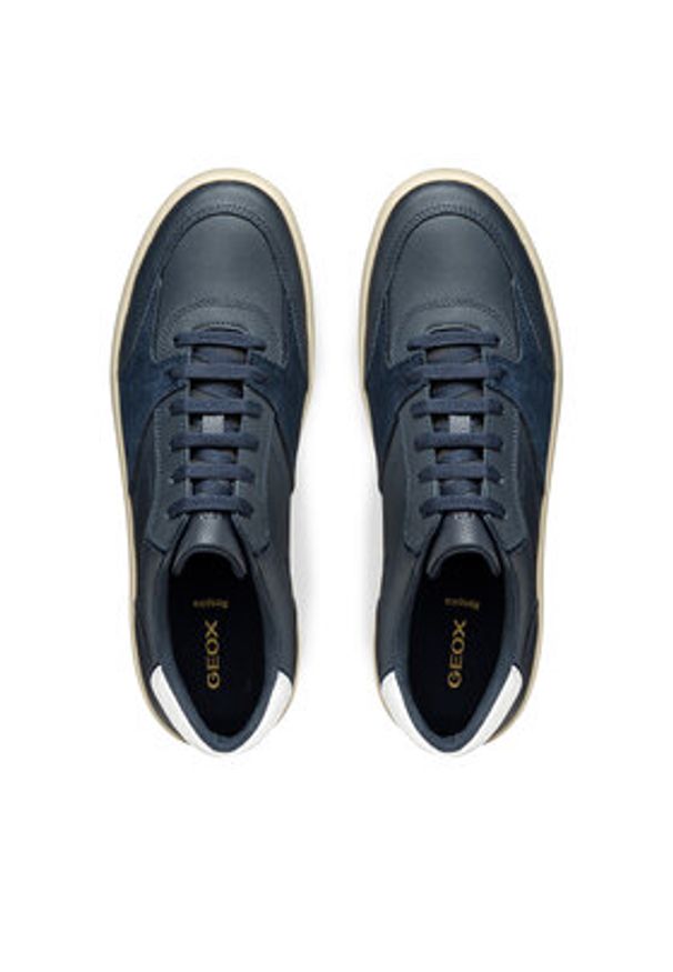 Geox Sneakersy U Affile U55BUB 09BBU C4211 Granatowy. Kolor: niebieski. Materiał: skóra