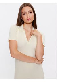 Glamorous Sukienka dzianinowa TM0535 Żółty Slim Fit. Kolor: żółty. Materiał: dzianina, bawełna #2