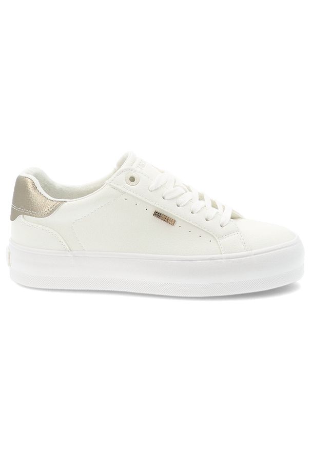 Big-Star - Trampki damskie Big Star, skóra ekologiczna sznurowany fason minimalistyczny design gruba gumowa podeszwa okrągły nosek, białe, TT274805. Nosek buta: okrągły. Zapięcie: sznurówki. Kolor: biały. Materiał: guma, skóra ekologiczna