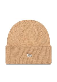 New Era Czapka Ne Wide Cuff Beanie 60565427 Beżowy. Kolor: beżowy. Materiał: materiał #1