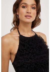 Answear Lab top damski kolor czarny. Kolor: czarny. Długość rękawa: na ramiączkach. Styl: wakacyjny #3