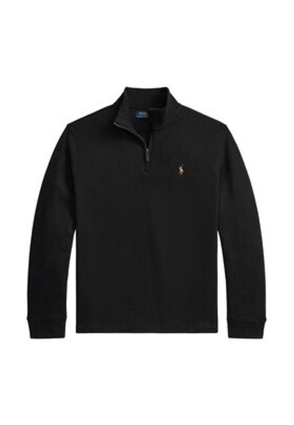 Polo Ralph Lauren Sweter 710P07411002 Czarny Regular Fit. Typ kołnierza: polo. Kolor: czarny. Materiał: bawełna