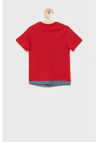 BIRBA&TRYBEYOND - Birba&Trybeyond t-shirt bawełniany dziecięcy kolor czerwony z nadrukiem. Okazja: na co dzień. Kolor: czerwony. Materiał: bawełna. Wzór: nadruk. Styl: casual #2