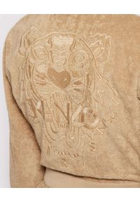 KENZO HOME - Brązowy szlafrok z haftowanym tygrysem Iconic. Kolor: brązowy. Materiał: bawełna, materiał. Wzór: haft #3