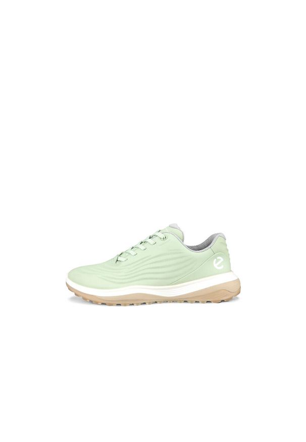 ecco - Damskie wodoodporne skórzane Buty golfowe bez kolców Ecco LT1. Kolor: zielony. Materiał: skóra. Sport: golf