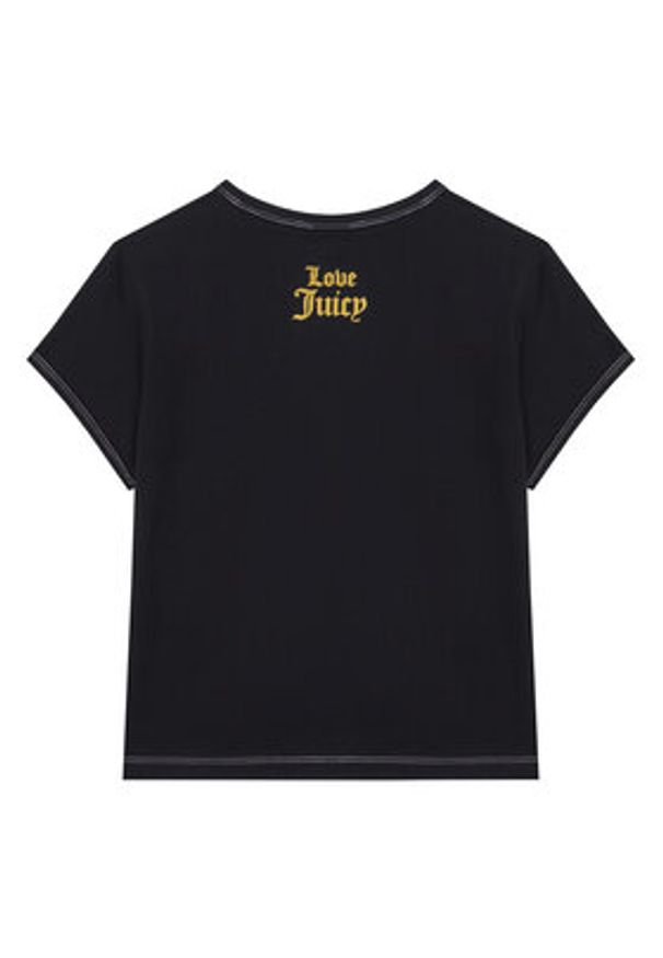Juicy Couture T-Shirt JCNCT225460 Czarny Regular Fit. Kolor: czarny. Materiał: bawełna