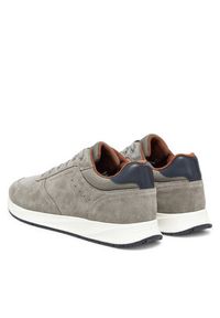 TOMMY HILFIGER - Tommy Hilfiger Sneakersy Premium Suede Hybrid FM0FM05690 Szary. Kolor: szary. Materiał: zamsz, skóra #4