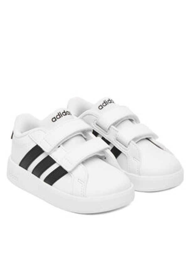 Adidas - adidas Sneakersy Grand Court 3.0 HP3534 Biały. Kolor: biały. Materiał: skóra