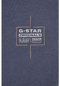 G-Star RAW - G-Star Raw bluza D21139.C235 męska kolor granatowy gładka. Kolor: niebieski. Materiał: poliester. Wzór: gładki #4