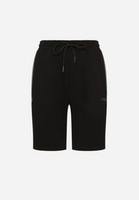 Born2be - Czarne Szorty Dresowe z Bawełną i Sznurkami Naprelia. Okazja: na co dzień, na spacer. Kolor: czarny. Materiał: bawełna, dresówka. Styl: klasyczny, casual, elegancki #3