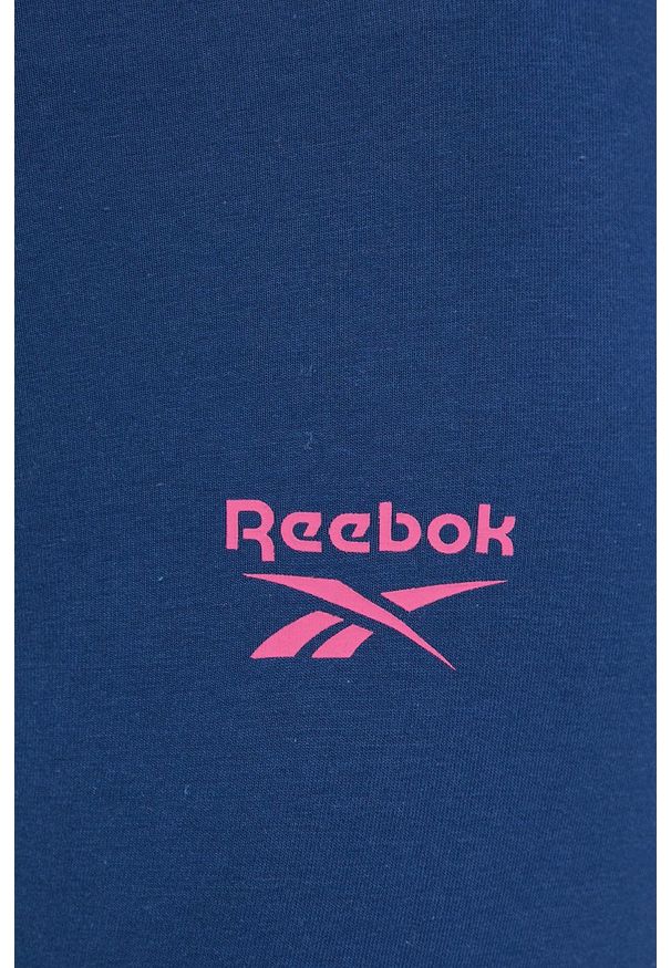 Reebok Classic Legginsy HB8626 damskie z nadrukiem. Kolor: niebieski. Materiał: dzianina. Wzór: nadruk