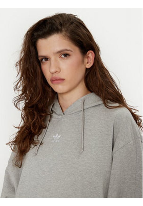 Adidas - adidas Bluza Essentials IY9616 Szary Oversize. Kolor: szary. Materiał: bawełna