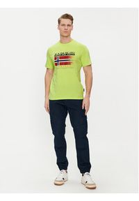 Napapijri T-Shirt S-Kreis NP0A4HQR Żółty Regular Fit. Kolor: żółty. Materiał: bawełna