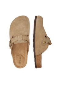 DeeZee Klapki W23Q22095 Beżowy. Kolor: beżowy. Materiał: zamsz, skóra