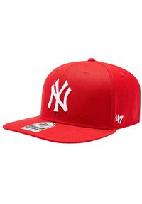 Czapka z daszkiem męska 47 Brand MLB New York Yankees No Shot Cap. Kolor: czerwony. Materiał: wełna, akryl