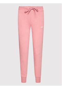 4f - 4F Spodnie dresowe H4L22-SPDD350 Różowy Regular Fit. Kolor: różowy. Materiał: bawełna #4