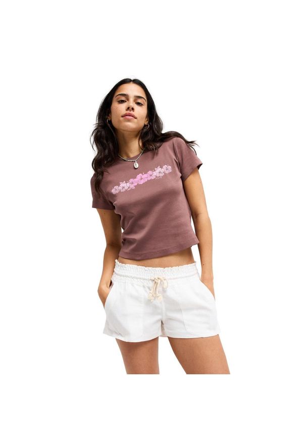 Roxy - dla Kobiety OCEANSIDE Biały. Stan: obniżony. Kolor: biały. Materiał: len, wiskoza, tkanina. Długość: krótkie