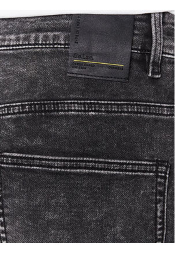 Salsa Szorty jeansowe 126916 Szary Regular Fit. Kolor: szary. Materiał: bawełna