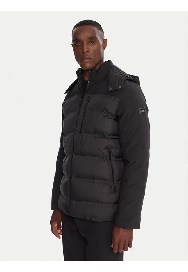 Karl Lagerfeld - KARL LAGERFELD Kurtka zimowa 505029 554596 Czarny Regular Fit. Typ kołnierza: dekolt w karo. Kolor: czarny. Materiał: syntetyk. Sezon: zima