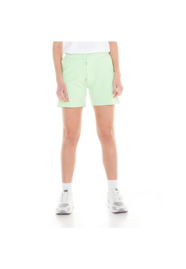 LEONE 1947 APPAREL - Podstawowe spodenki damskie. Kolor: zielony. Materiał: tkanina. Sport: fitness
