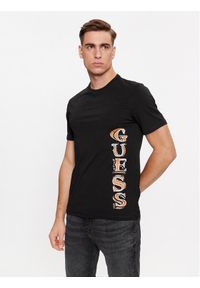 Guess T-Shirt M4RI30 J1314 Czarny Slim Fit. Kolor: czarny. Materiał: bawełna #1