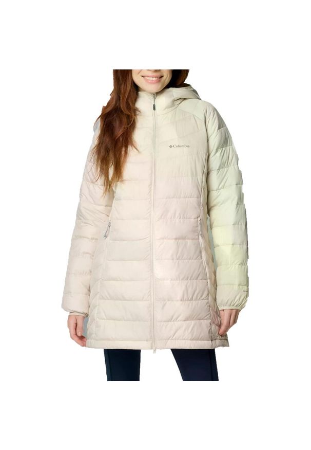 columbia - Kurtka COLUMBIA POWDER LITE II MID JACKET Beżowy. Kolor: beżowy. Materiał: syntetyk