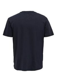 Only & Sons T-Shirt 22025286 Granatowy Regular Fit. Kolor: niebieski. Materiał: bawełna