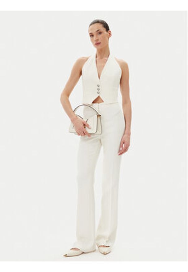Pinko - PINKO Kamizelka 104931 A213 Biały Regular Fit. Kolor: biały. Materiał: wiskoza