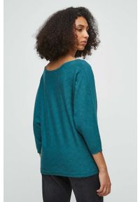 medicine - Medicine sweter damski kolor zielony lekki. Kolor: zielony. Materiał: materiał #2