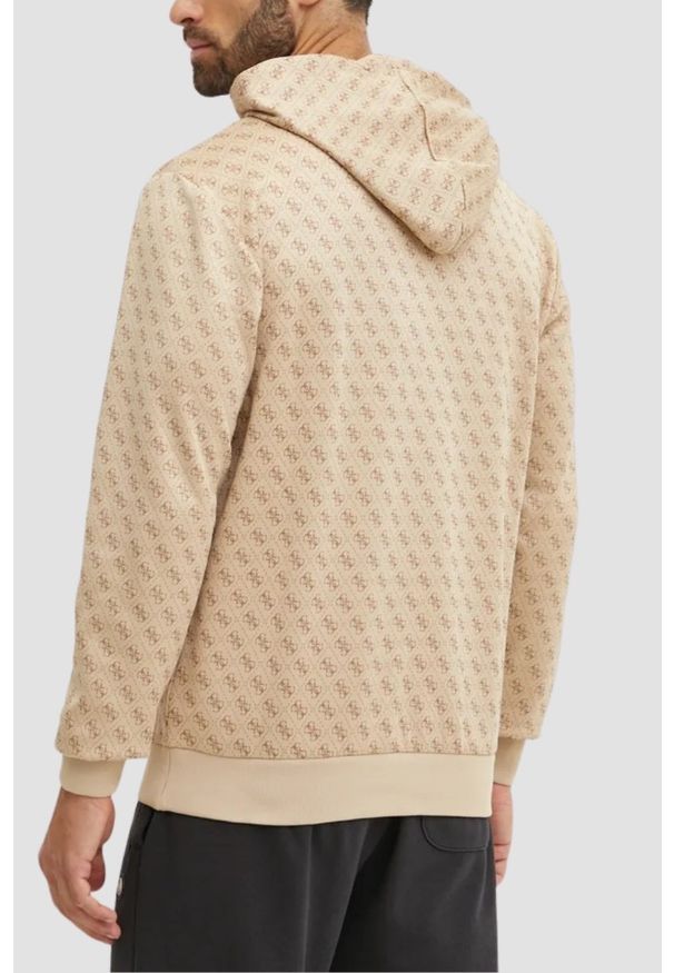 Guess - GUESS Beżowa bluza męska New Korbin, Rozmiar XXL. Kolor: beżowy