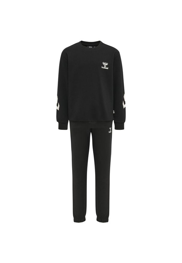 Dziecięcy dres Hummel Venti. Okazja: na uczelnię. Kolor: czarny. Materiał: dresówka. Styl: sportowy