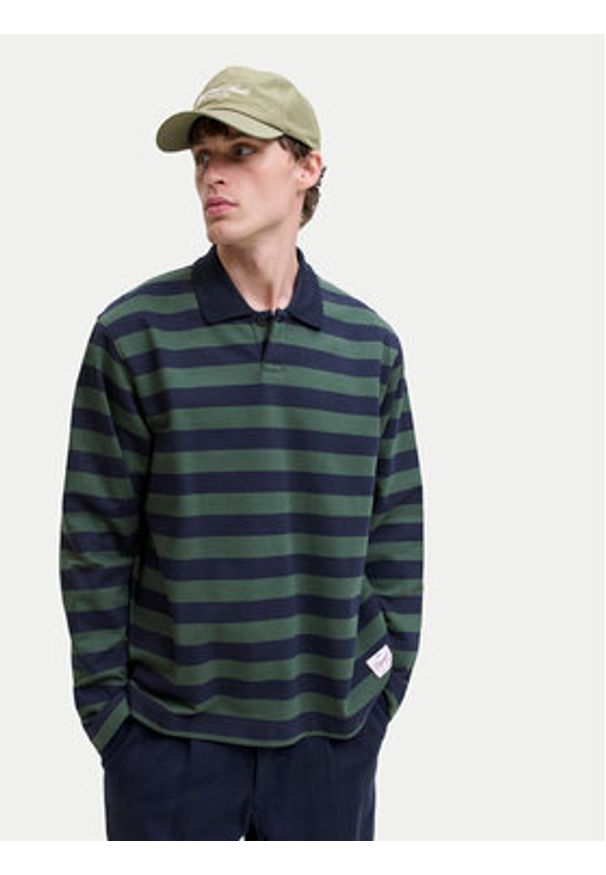 Jack & Jones Polo Bleecker 12285805 Kolorowy Loose Fit. Typ kołnierza: polo. Materiał: bawełna. Wzór: kolorowy