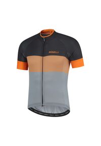 ROGELLI - Koszulka rowerowa męska Rogelli Boost z krótkim rękawem, pomarańczowa. Kolor: wielokolorowy, pomarańczowy, czarny, szary. Długość rękawa: krótki rękaw. Długość: krótkie
