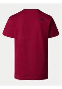 The North Face T-Shirt Simple Dome NF0A87NG Bordowy Regular Fit. Kolor: czerwony. Materiał: syntetyk, bawełna #4